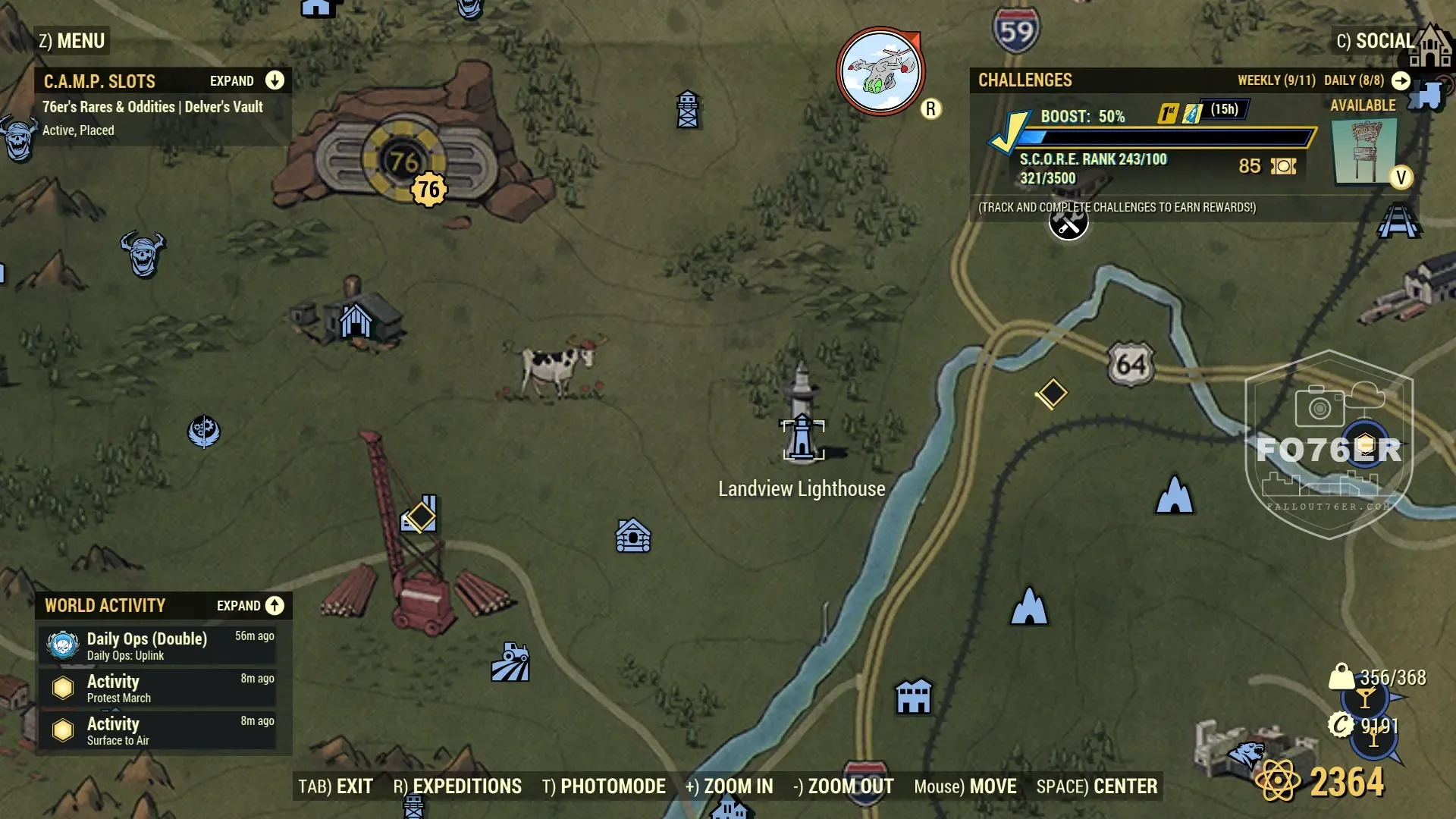 Mothman spawn map — Path to Enlightenment (Event) (The Forest), Fallout 76