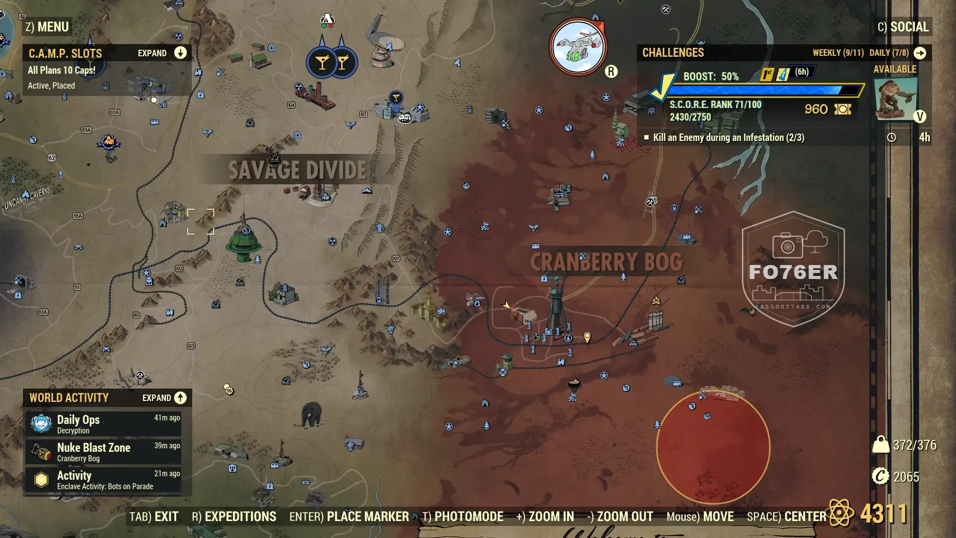 Cranberry Bog Map 01 — The Bridge Piling Stash — Cranberry Bog map