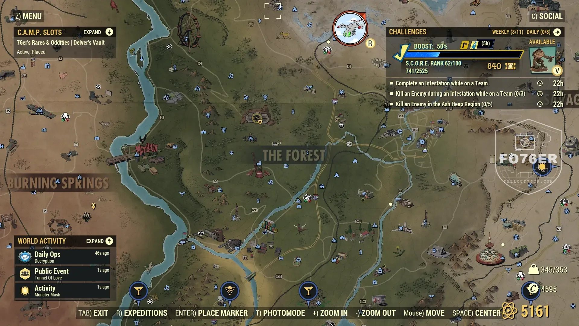 Forest Map 01 — The Mothman Stash — The Forest map